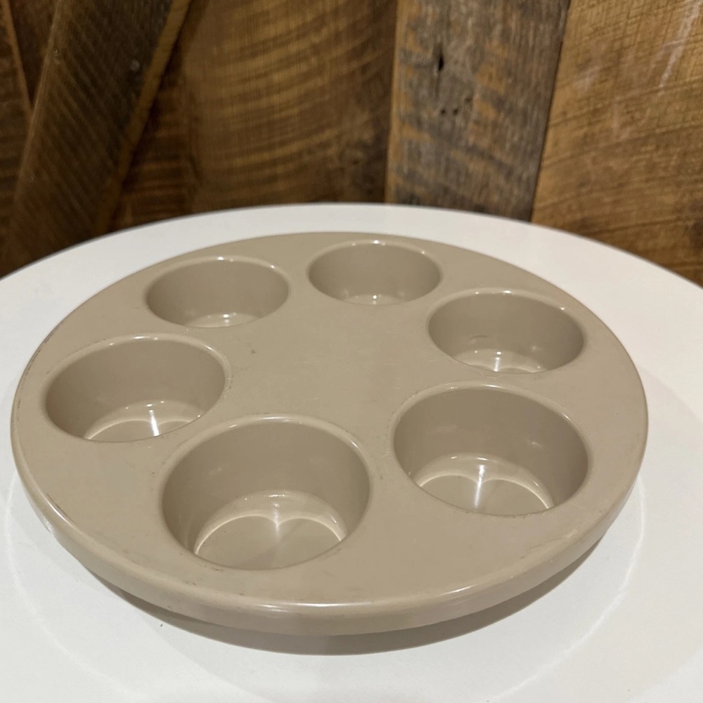 Vintage Anchor Hocking MicroWare Microwave 6 Muffin Cupcake Pan PM447/T1 USA